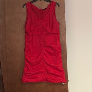 The Limited Red Ruched Sheath Mini Dress